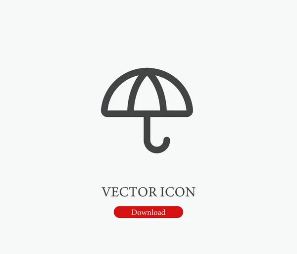Schirmvektorsymbol Symbol Line Art Style Für Design Präsentation Website Oder — Stockvektor
