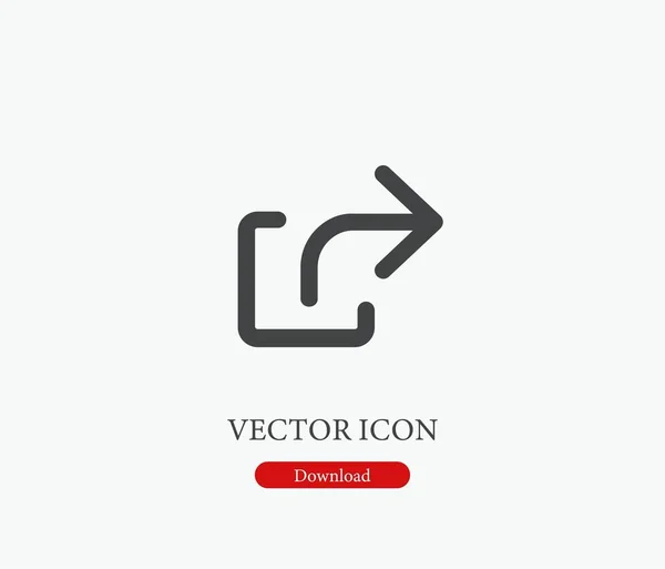 Share Vector Icon Стилистике Line Art Дизайна Презентации Словесности Яркая — стоковый вектор
