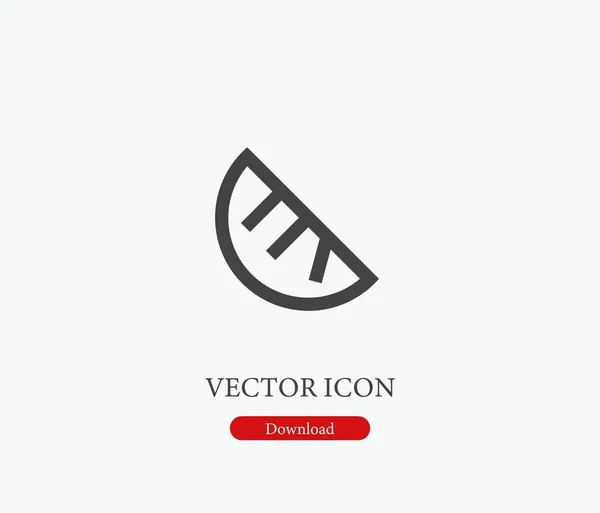 Icône Vectorielle Pastèque Symbole Style Line Art Pour Design Présentation — Image vectorielle