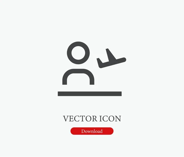 Icône Vectorielle Touristique Symbole Style Line Art Pour Design Présentation — Image vectorielle