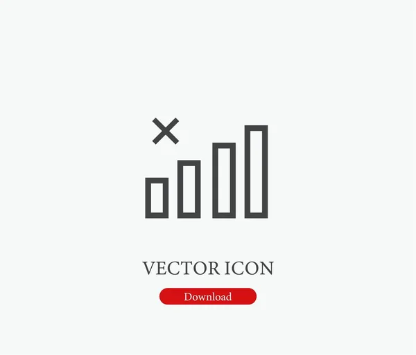 Nincs Internetes Vektor Ikon Symbol Line Art Style Design Presentation — Stock Vector