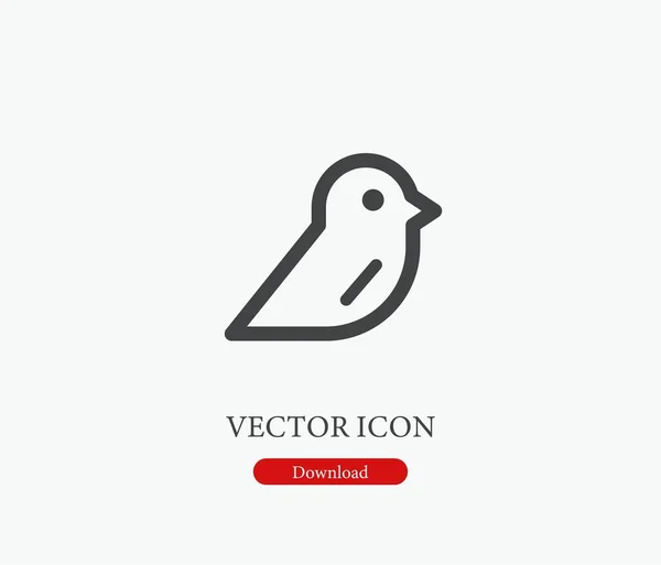 Vogelvektorsymbol Symbol Line Art Style Für Design Präsentation Website Oder — Stockvektor