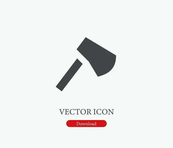Icône Vectorielle Hache Symbole Style Line Art Pour Design Présentation — Image vectorielle