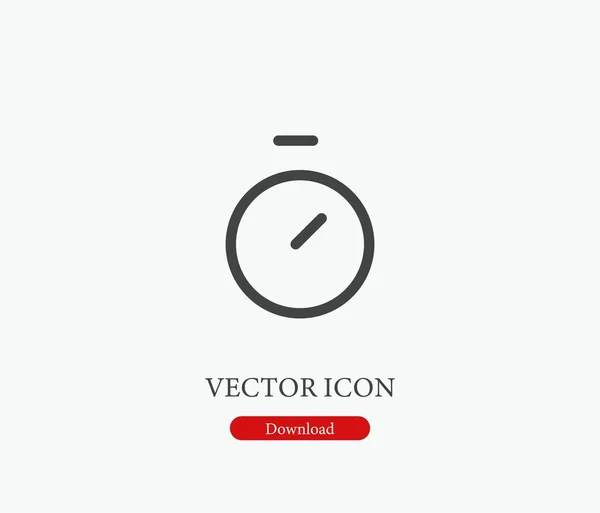 Icône Vectorielle Horloge Symbole Style Line Art Pour Design Présentation — Image vectorielle