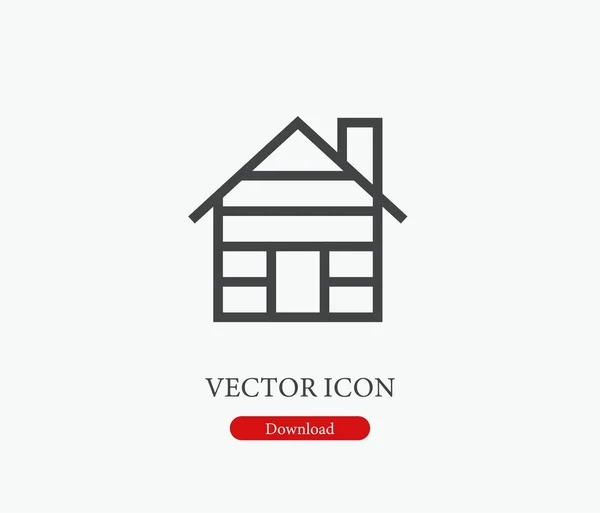 Hut Vektor Ikon Symbol Line Art Style Design Presentation Weboldal — Stock Vector