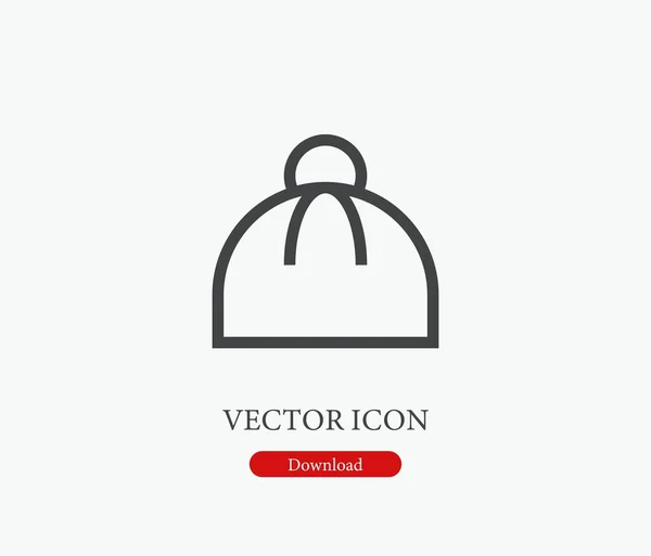 Значок Вектора Шляпы Стилистике Line Art Дизайна Презентации Словесности Символ — стоковый вектор