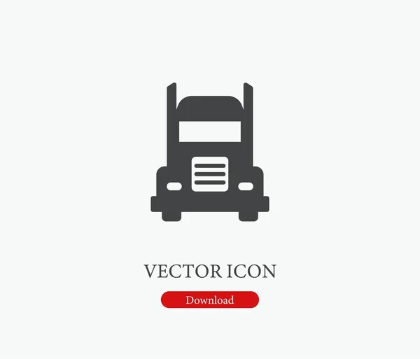 Icône Vectorielle Camion Symbole Style Line Art Pour Design Présentation — Image vectorielle