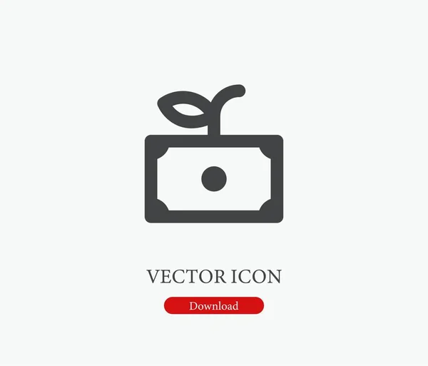 Investir Icône Vectorielle Symbole Style Line Art Pour Design Présentation — Image vectorielle