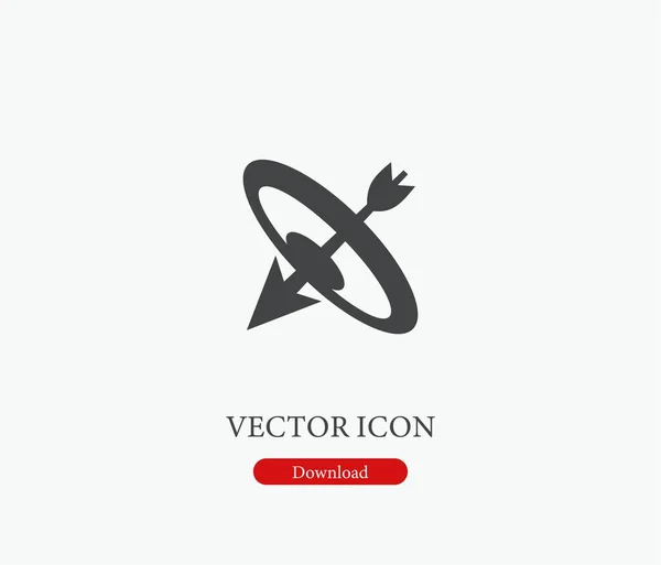 Icono Vector Objetivo Símbolo Línea Estilo Arte Para Elementos Diseño — Vector de stock