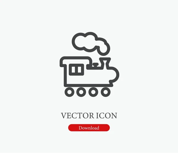 Icono Vector Tren Derrame Cerebral Símbolo Línea Estilo Arte Para — Vector de stock
