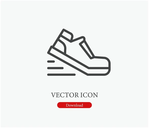 Laufendes Vektor Symbol Symbol Line Art Style Für Design Präsentation — Stockvektor