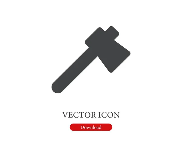 Axt Vektor Symbol Symbol Line Art Style Für Design Präsentation — Stockvektor