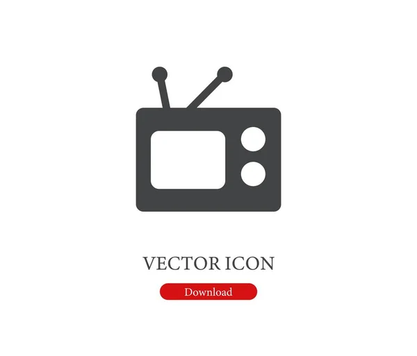 Значок Вектора Телевизора Стилистике Line Art Дизайна Презентации Словесности Иллюстрация — стоковый вектор