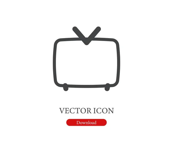 Icône Vectorielle Écran Symbole Style Line Art Pour Design Présentation — Image vectorielle