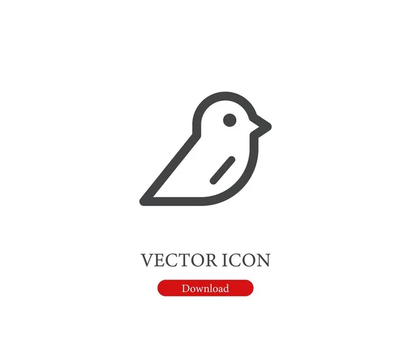 Icône Vectorielle Oiseau Symbole Style Line Art Pour Design Présentation — Image vectorielle