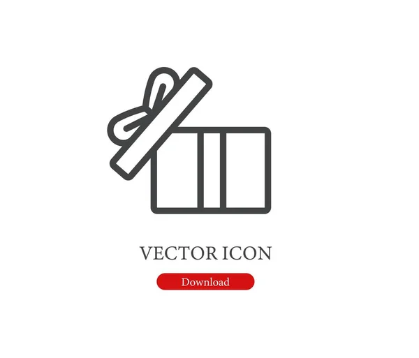 Presentlåda Vektor Ikon Symbol Line Art Style Design Presentation Webbplats — Stock vektor