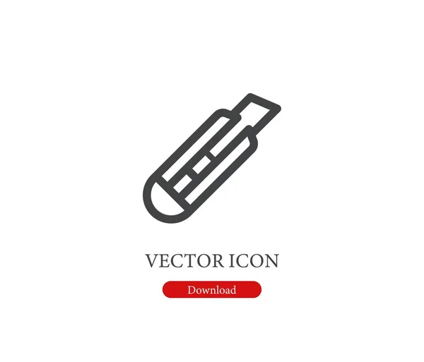 Значок Вектора Резака Стилистике Line Art Дизайна Презентации Словесности Иллюстрация — стоковый вектор