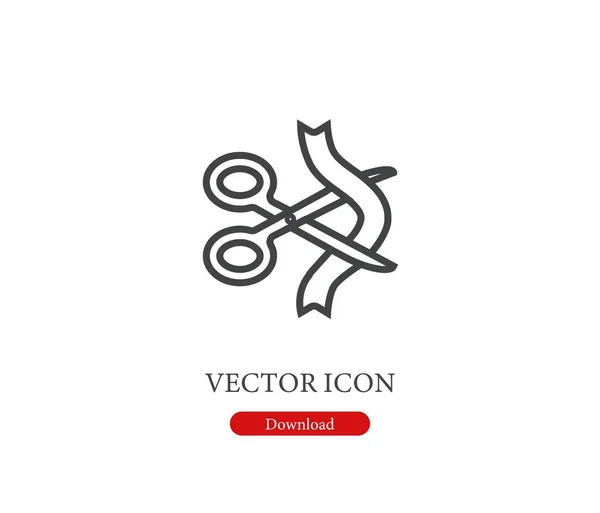 Icono Vectorial Inauguración Símbolo Línea Estilo Arte Para Elementos Diseño — Vector de stock