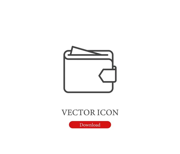 Значок Вектора Кошелька Стилистике Line Art Дизайна Презентации Словесности Иллюстрация — стоковый вектор