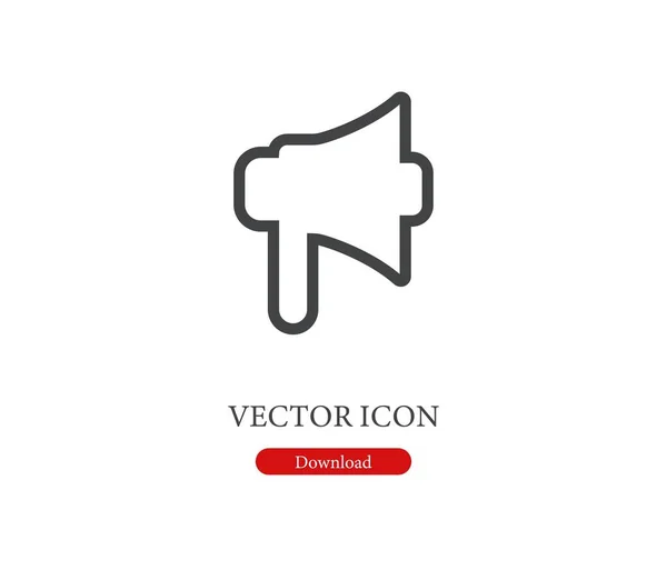 Значок Вектора Мегафона Стилистике Line Art Дизайна Презентации Словесности Иллюстрация — стоковый вектор