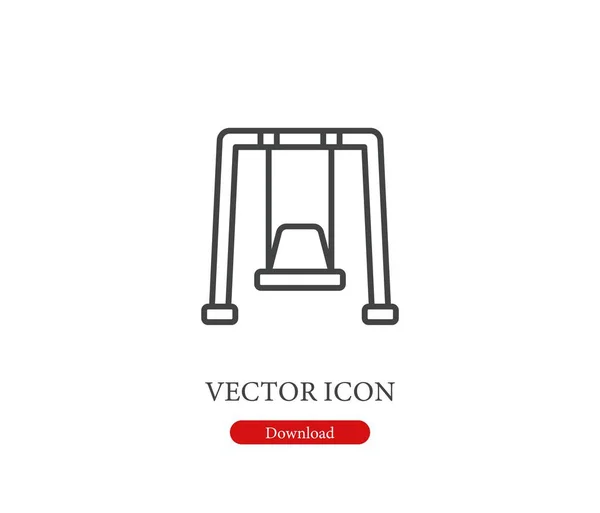 Swing Icône Vectorielle Symbole Style Line Art Pour Design Présentation — Image vectorielle