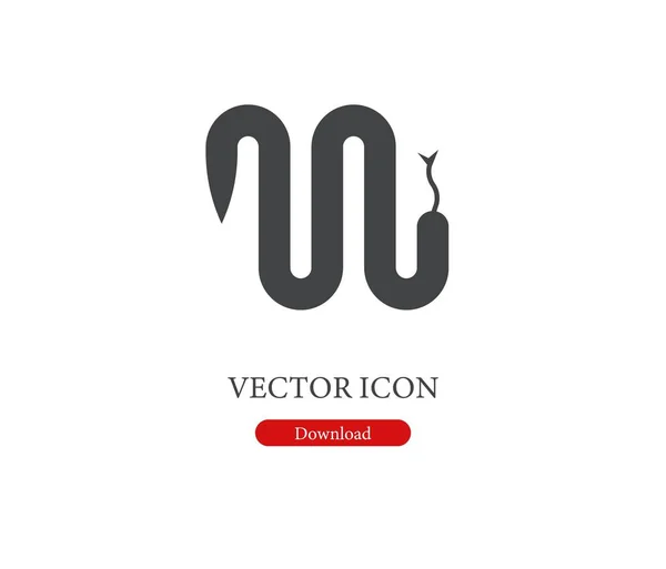 Kígyó Vektor Ikon Symbol Line Art Style Design Presentation Weboldal — Stock Vector