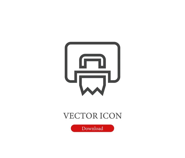 Icono Vector Baloncesto Símbolo Línea Estilo Arte Para Elementos Diseño — Vector de stock