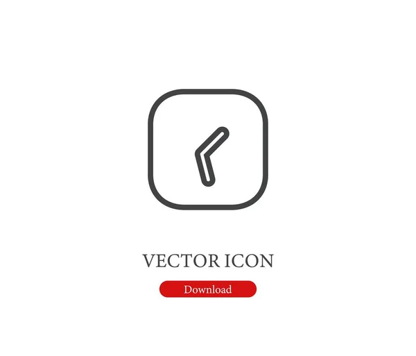Icône Vectorielle Horloge Symbole Style Line Art Pour Design Présentation — Image vectorielle