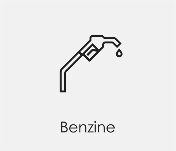 Bensin Vektor Ikon Symbol Linje Art Style Design Presentation Webbplats — Stock vektor
