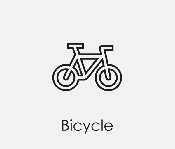 Icono Del Vector Bicicleta Símbolo Línea Estilo Arte Para Diseño — Archivo Imágenes Vectoriales