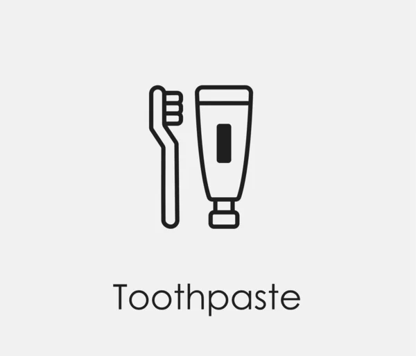 Toothpaste Vector Icon Symbol Line Art Style Design Presentation Website — Stock Vector