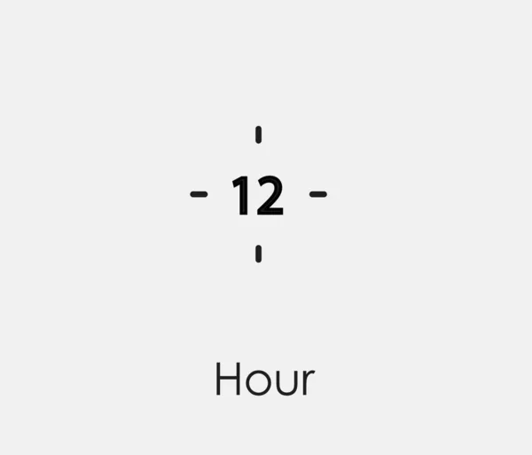 Stundenvektorsymbol Symbol Line Art Style Für Design Präsentation Website Oder — Stockvektor