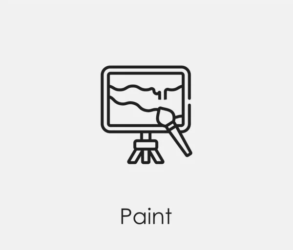 Icono Vector Pintura Símbolo Línea Estilo Arte Para Diseño Presentación — Vector de stock