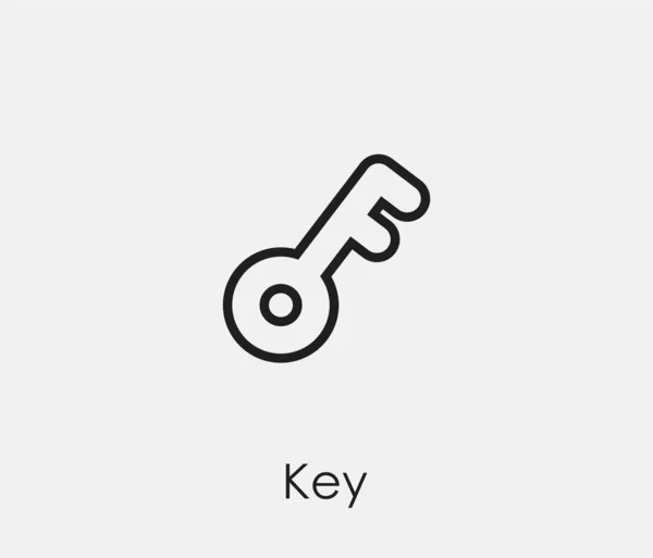 Schlüsselvektorsymbol Symbol Line Art Style Für Design Präsentation Website Oder — Stockvektor