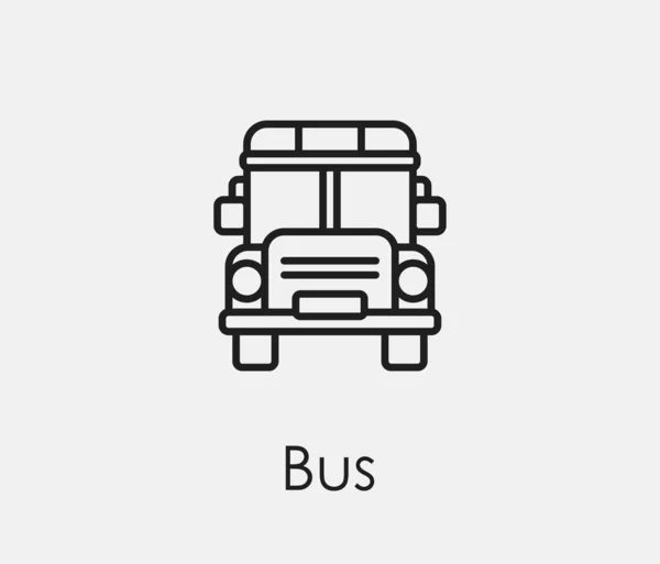 Busvektorsymbol Symbol Line Art Style Für Design Präsentation Website Oder — Stockvektor