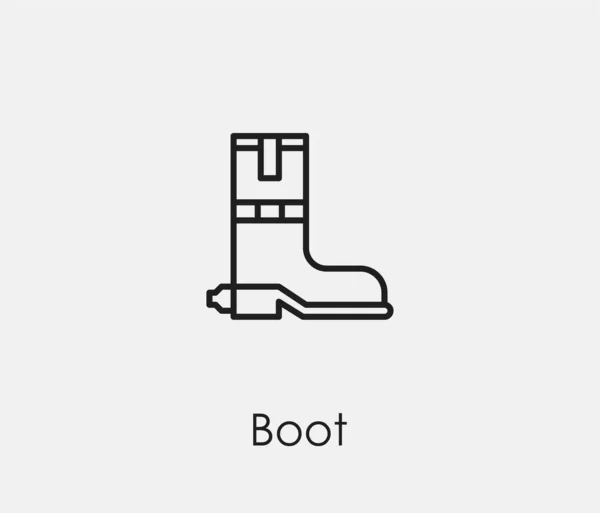 Boot Vector Icon Symbol Line Art Style Design Presentation Website — Stock Vector