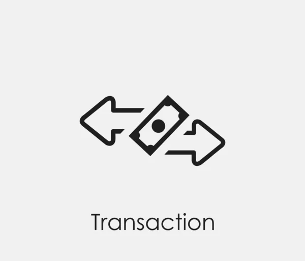 Transaktionsvektorsymbol Symbol Line Art Style Für Design Präsentation Website Oder — Stockvektor