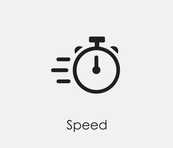 Geschwindigkeitsvektorsymbol Symbol Line Art Style Für Design Präsentation Website Oder — Stockvektor