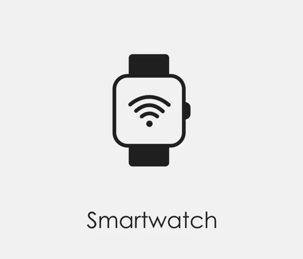 Icône Vectorielle Smartwatch Symbole Ligne Style Art Pour Design Présentation — Image vectorielle