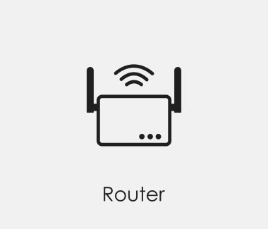 Yönlendirici vektör simgesi. Çizgi Sanat Tasarım, Sunum, Web Sitesi veya Mobil Uygulamalar, Logo için Sembol. Yönlendirici sembolü çizimi. Piksel vektör grafikleri - Vektör