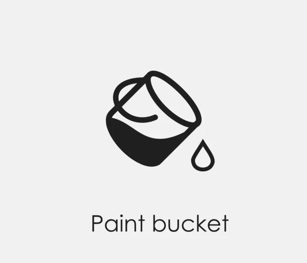 Reaint Bucket Vector Icon Стилистике Line Art Дизайна Презентации Мобильных — стоковый вектор