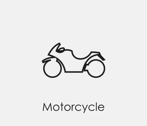 Icono Vector Motocicleta Símbolo Línea Estilo Arte Para Diseño Presentación — Vector de stock