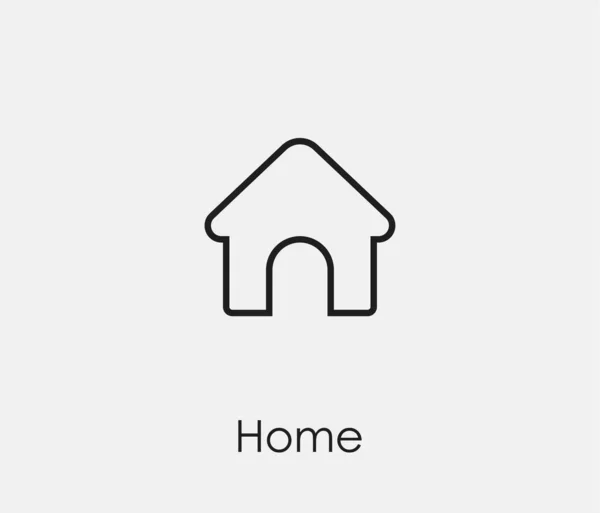 ホームベクトルアイコン デザイン プレゼンテーション ウェブサイトやモバイルアプリの要素 ロゴのためのラインアートスタイルのシンボル ホームシンボルイラスト ピクセルベクトルグラフィックス ベクター — ストックベクタ