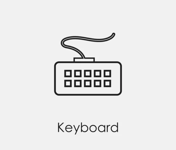 キーボードベクトルアイコン デザイン プレゼンテーション ウェブサイトやモバイルアプリの要素 ロゴのためのラインアートスタイルのシンボル キーボードの記号イラスト ピクセルベクトルグラフィックス ベクター — ストックベクタ