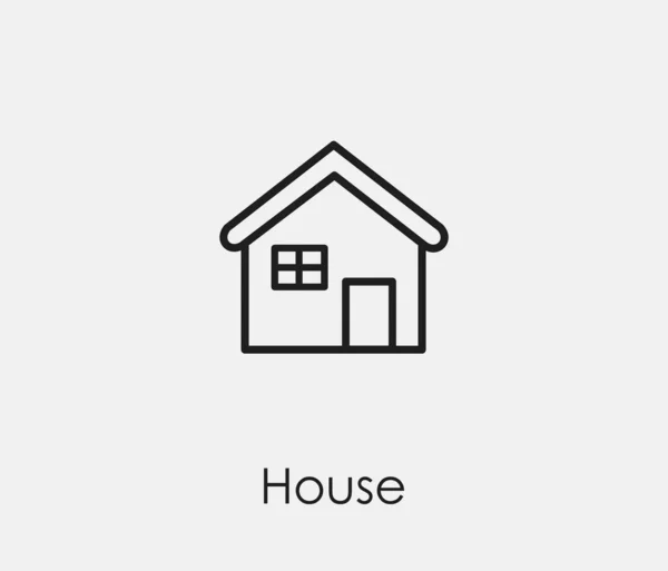 Hus Vektor Ikon Symbol Linje Art Style Design Presentation Webbplats — Stock vektor