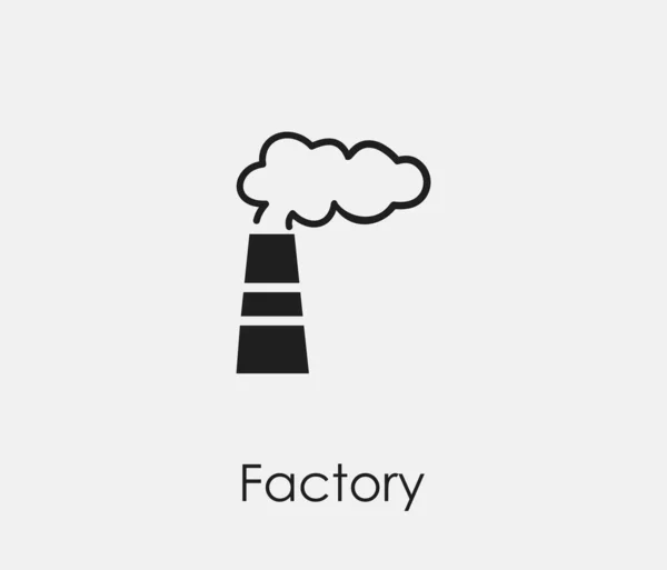 Factory Vector Icon Symbol Line Art Style Design Presentation Website — Stock Vector