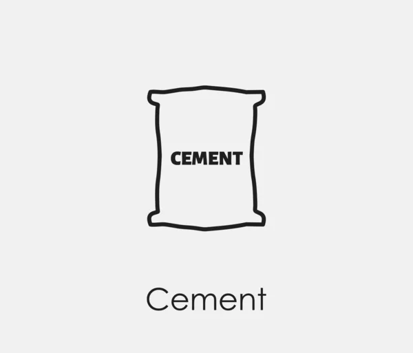 Cementvektorikon Symbol Linje Art Style Design Presentation Webbplats Eller Mobile — Stock vektor