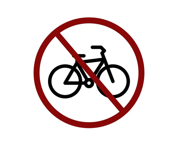 Kein Fahrrad Icon Vektor Lineares Stilschild Für Mobiles Konzept Und — Stockvektor