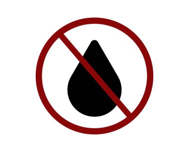 Su ikonu vektörü yok. Mobil konsept ve web tasarımı için doğrusal stil işareti. Su sembolü çizimi yok. Piksel vektör grafikleri - Vektör