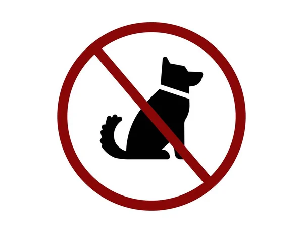 Tidak Ada Ikon Anjing Vektor Tanda Gaya Linier Untuk Konsep - Stok Vektor